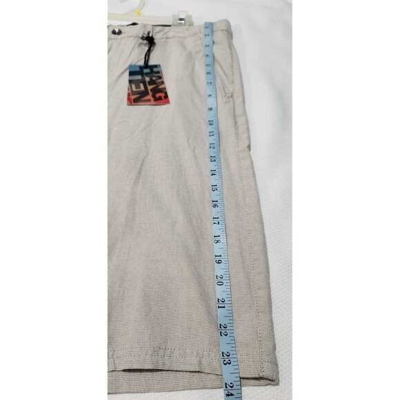 Hang Ten Shorts For Mens Size 36 Color Beige 100% Cotton With Pockets B9 - Picture 3 of 12